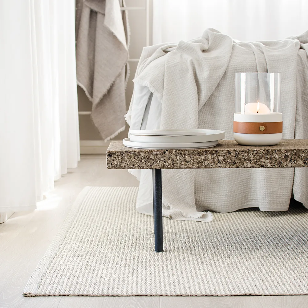 Mono gångmatta, dark linen/linen, 85x160 cm Pappelina