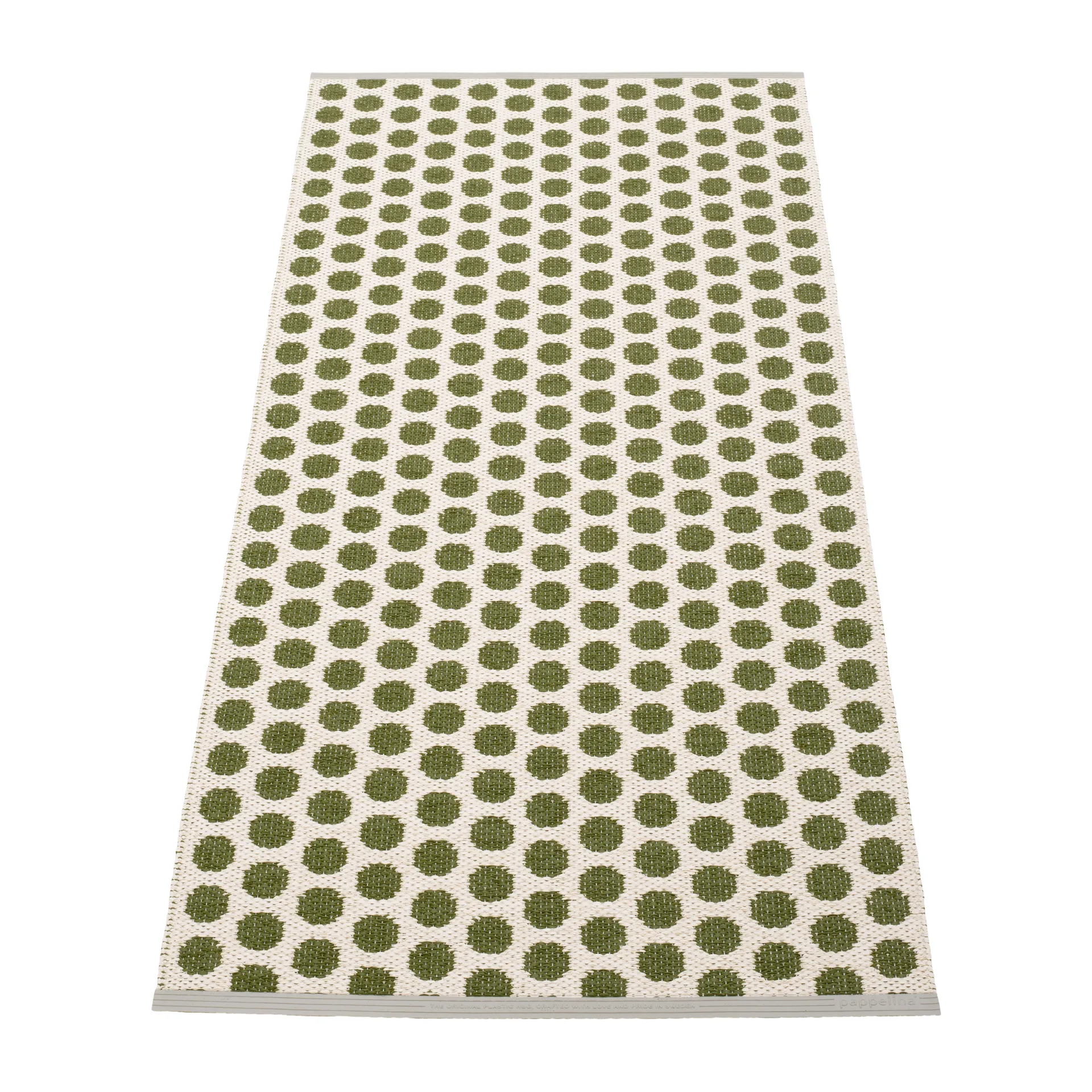 Noa gångmatta, Dark olive-vanilla, 70x150 cm Pappelina