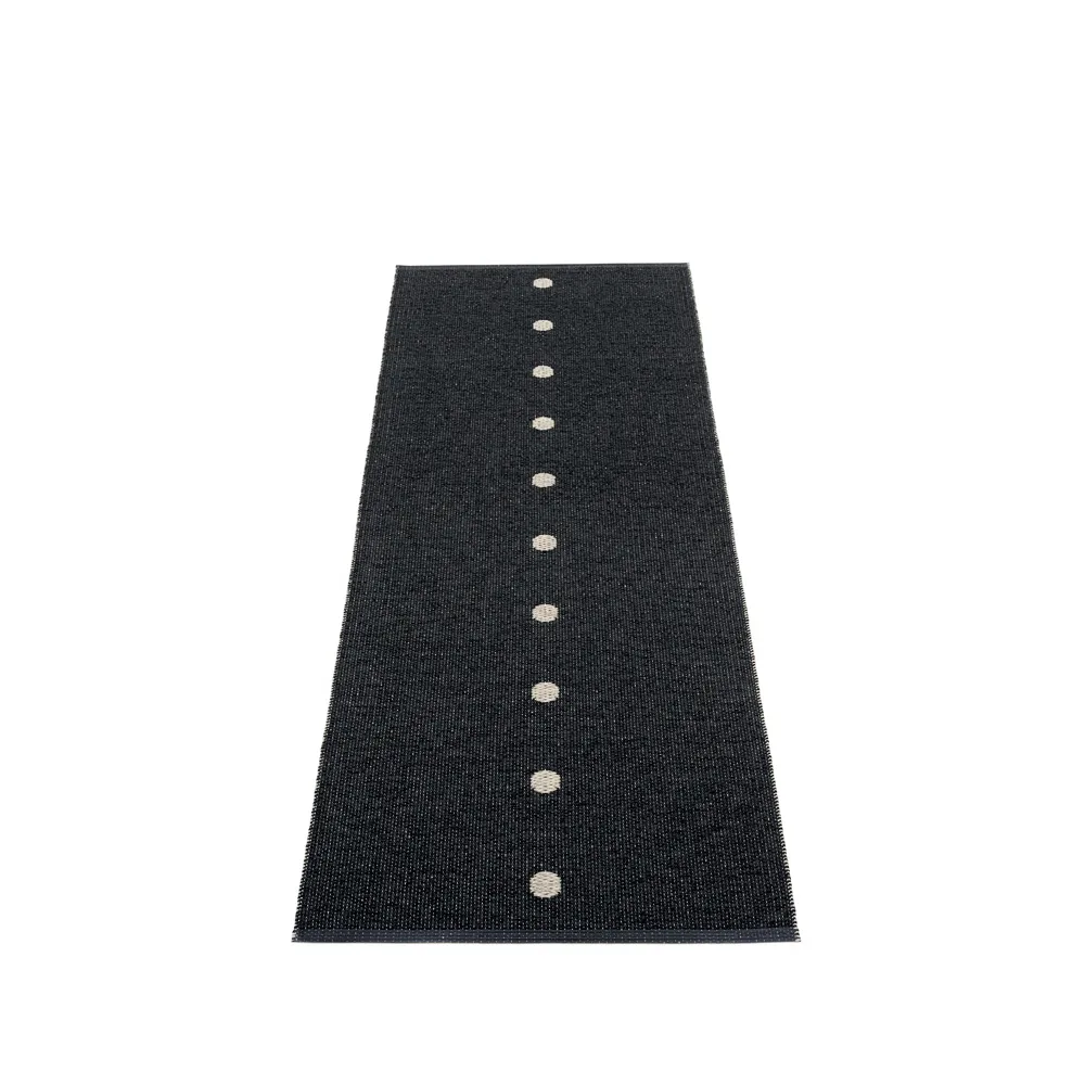 Peg gångmatta, black/linen, 70x200 cm Pappelina