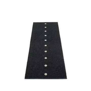 Peg gångmatta - black/linen, 70x200 cm - Pappelina