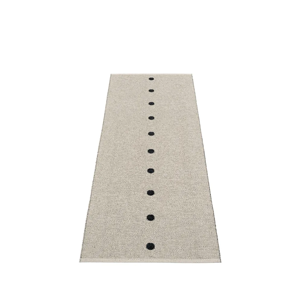 Peg gångmatta, black/linen, 70x200 cm Pappelina
