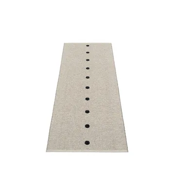 Peg gångmatta - black/linen, 70x200 cm - Pappelina