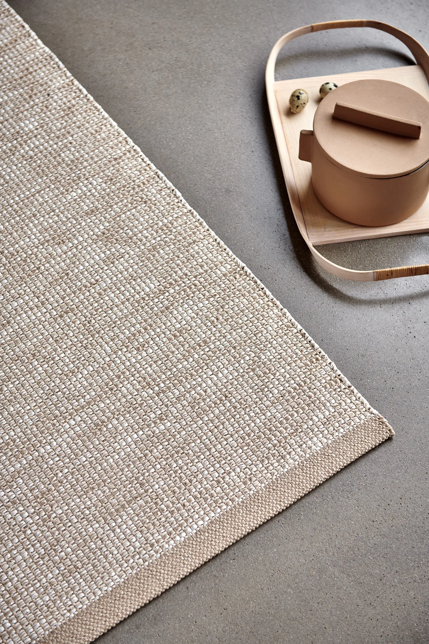 Sam matta, Pale orange-cream, 70x225 cm Pappelina
