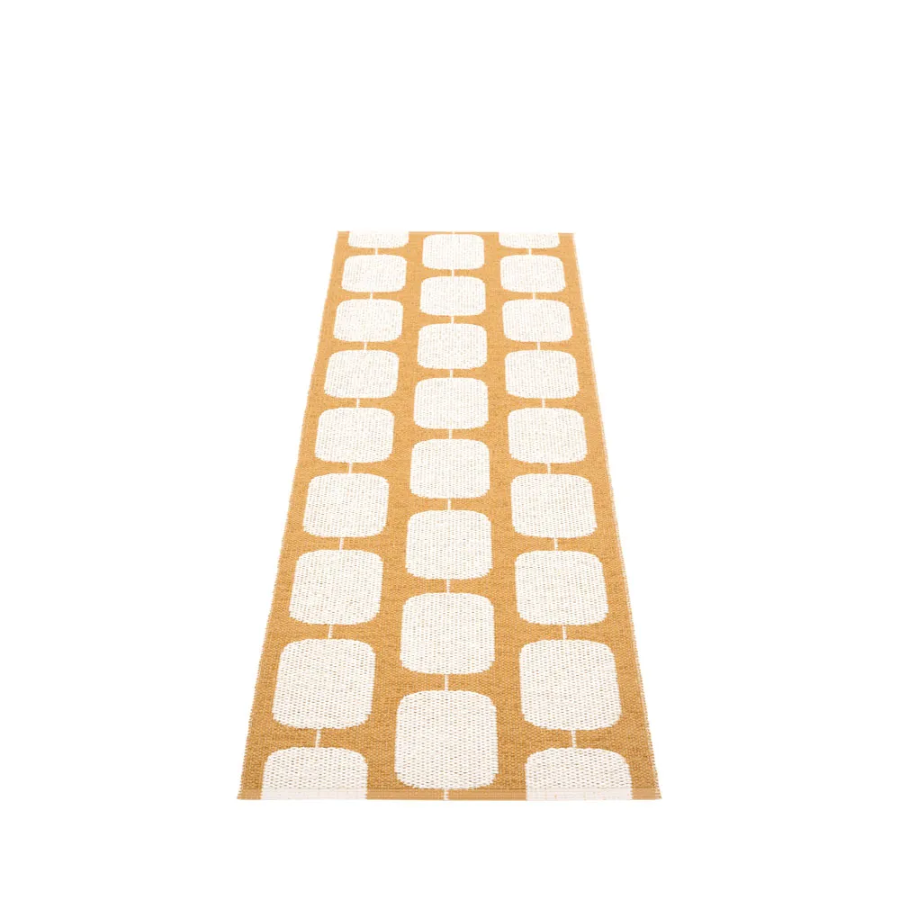 Sten gångmatta, ochre, 70x200 cm Pappelina