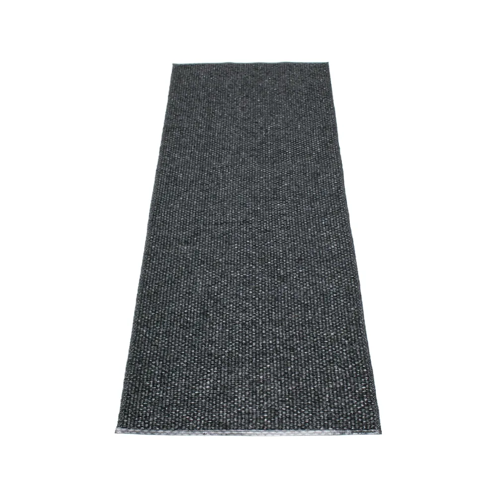 Svea gångmatta black metallic/black, 70x320 cm Pappelina