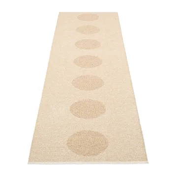 Vera 2.0 plastmatta beige-beige metallic - 70x360 cm - Pappelina