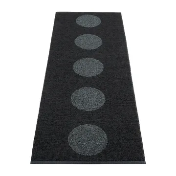 Vera 2.0 plastmatta black-black metallic - 70x200 cm - Pappelina