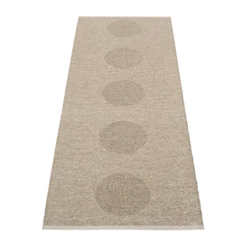 Vera 2.0 plastmatta dark linen-linen metallic - 70x200 cm - Pappelina
