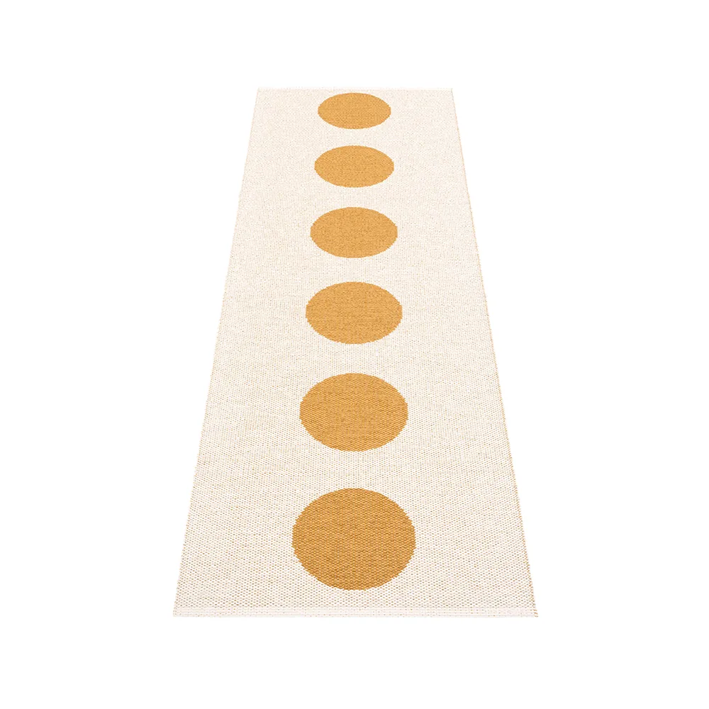 Vera gångmatta, ochre/vanilla, 70x300 cm Pappelina