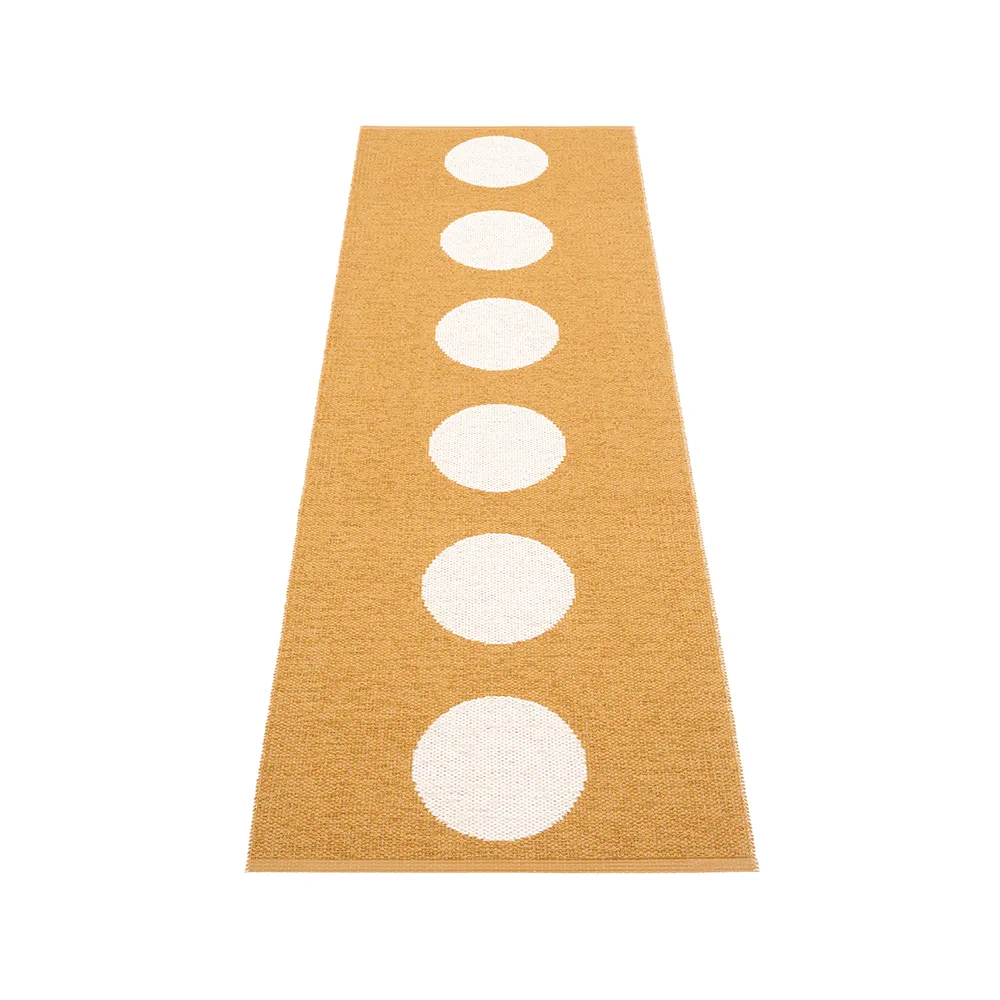 Vera gångmatta, ochre/vanilla, 70x300 cm Pappelina