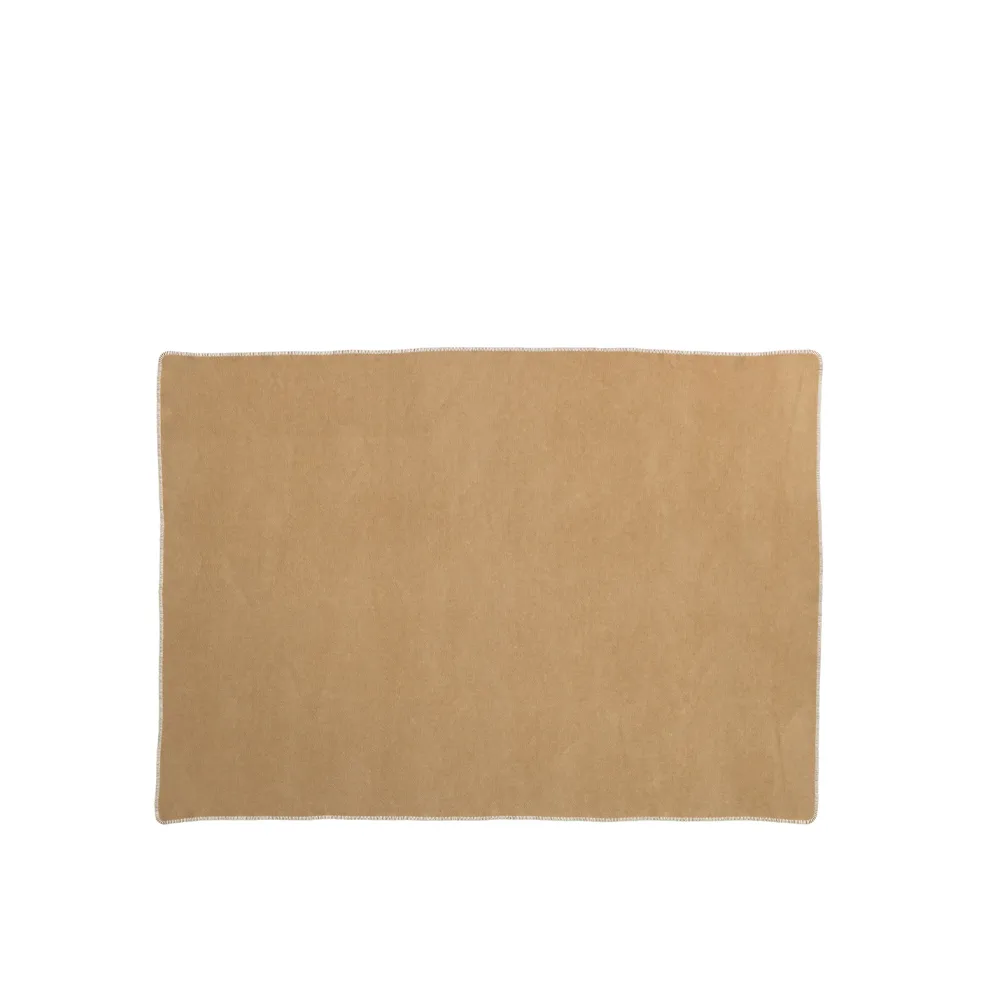 Ylva pläd, ochre/cream Pappelina