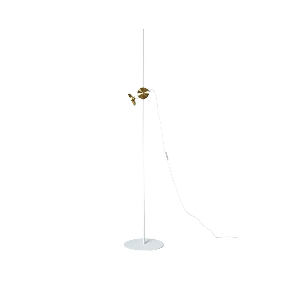 Blend 150 golvlampa, vit/mässing, led Pholc