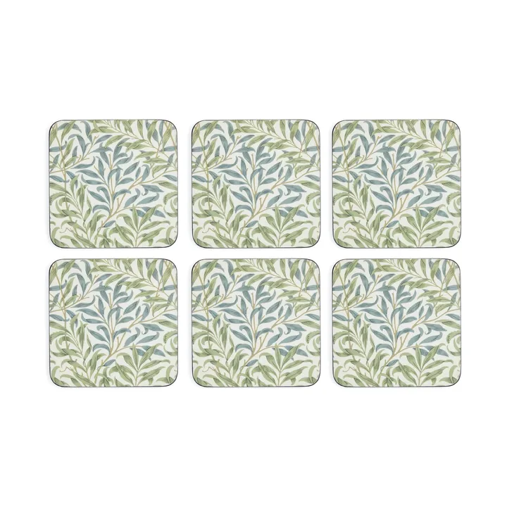 Morris & Co Willow Bough glasunderlägg 6-pack - Grön, blå - Pimpernel