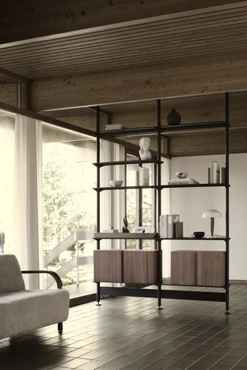 Pira G2 hyllsystem F C A Black/Walnut 256-264 cm - Pira