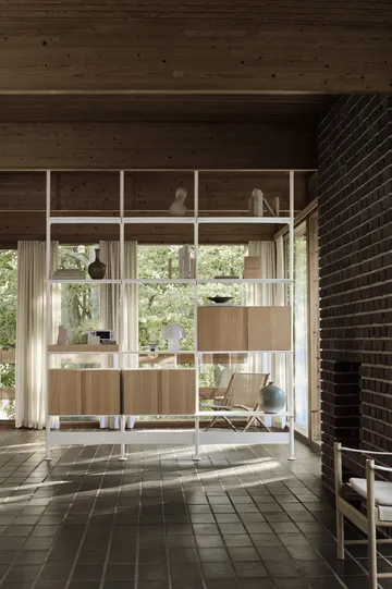 Pira G2 hyllsystem F C B White/Oak 256-264 cm - Pira