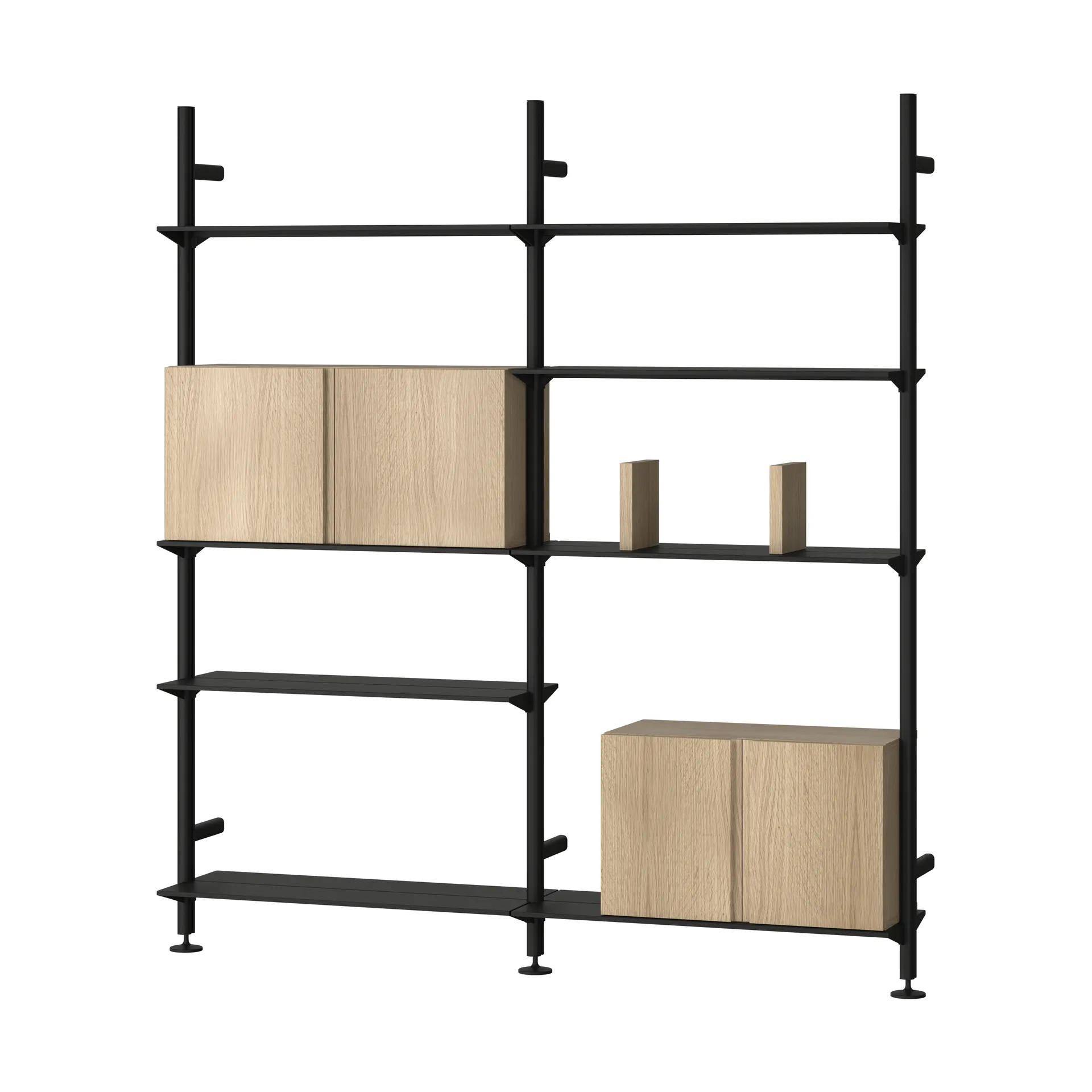 Pira G2 hyllsystem W A Black/Oak Pira