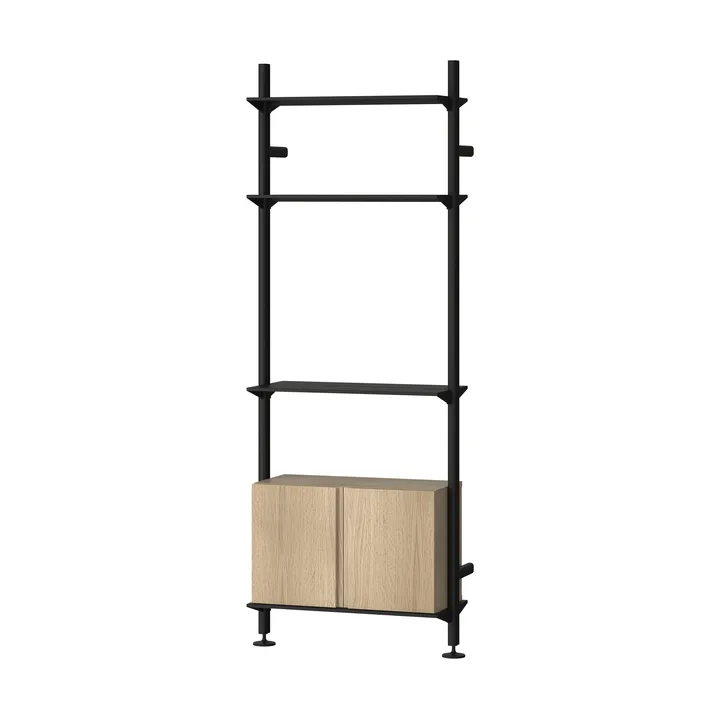Pira G2 hyllsystem W B Black/Oak - Pira