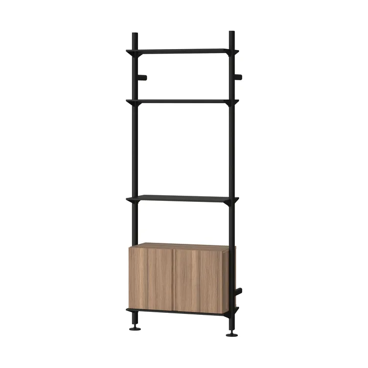Pira G2 hyllsystem W B Black/Walnut - Pira