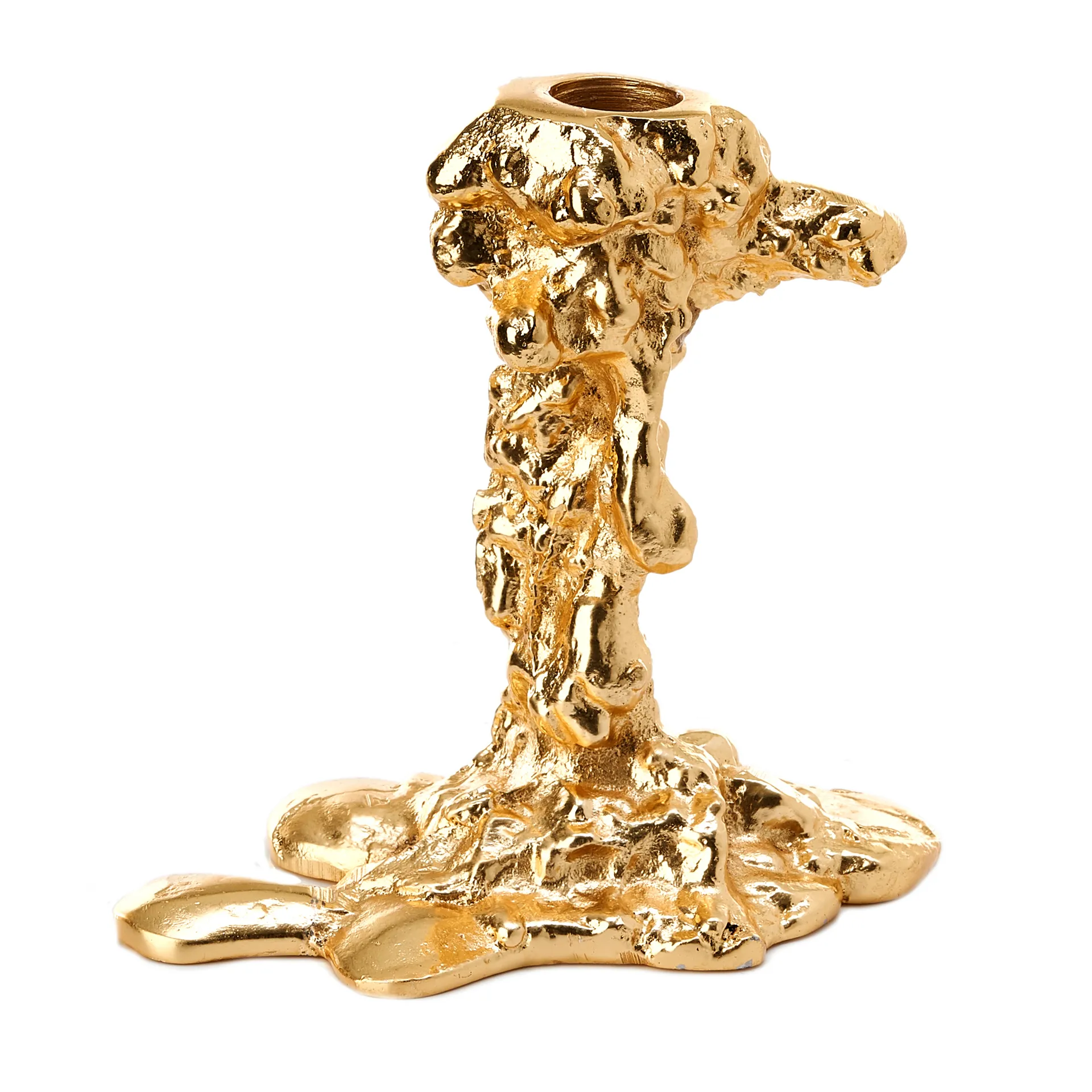 Drip ljusstake S 14 cm, Guld POLSPOTTEN
