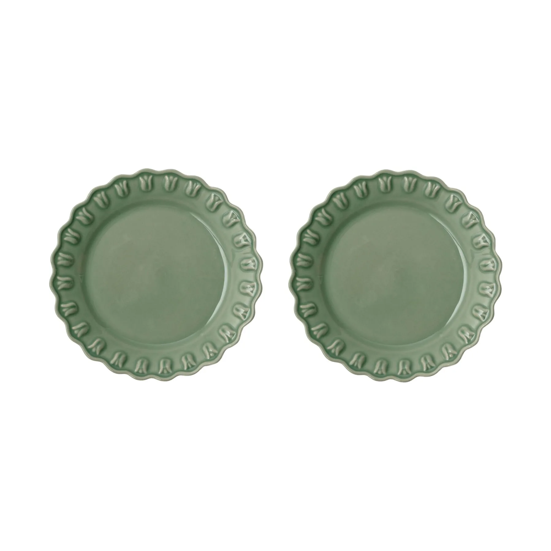 Tulipa assiett Ø20 cm 2-pack, Verona green PotteryJo