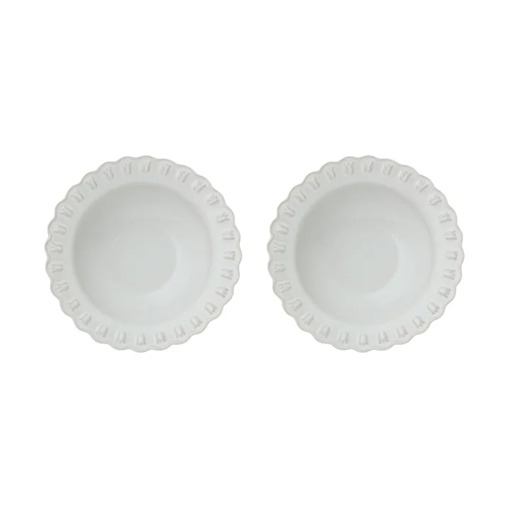 Tulipa djup tallrik Ø23 cm 2-pack - White - PotteryJo