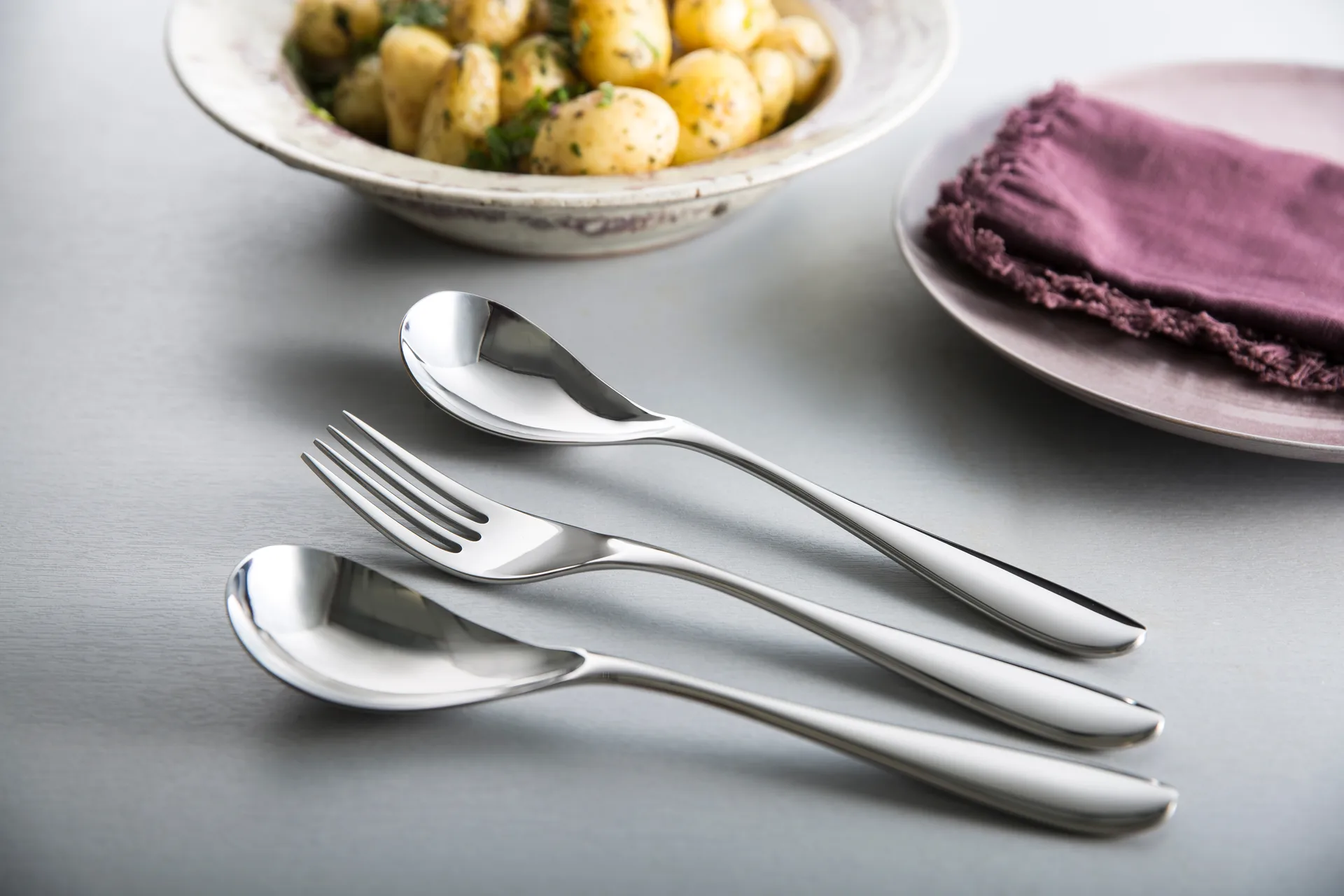 Bourton Bright serveringsbestick 3 delar, Rostfritt stål Robert Welch