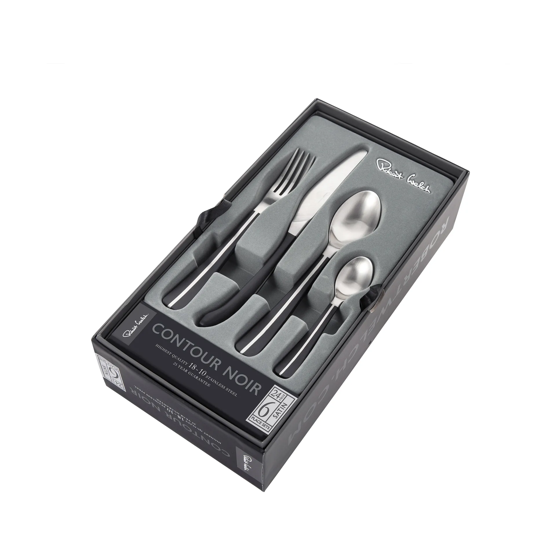Contour bestickset 24 delar, Svart Robert Welch