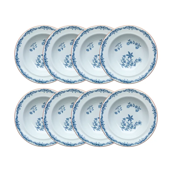 Ostindia djup tallrik Ø24 cm 8-pack – Blå - Rörstrand