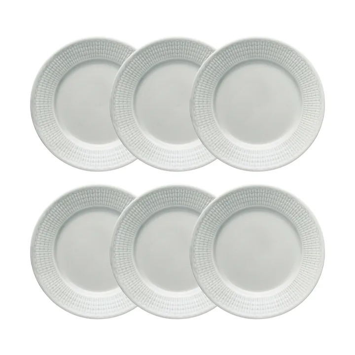 Swedish Grace assiett 17 cm 6-pack Dimma (grå) - Rörstrand