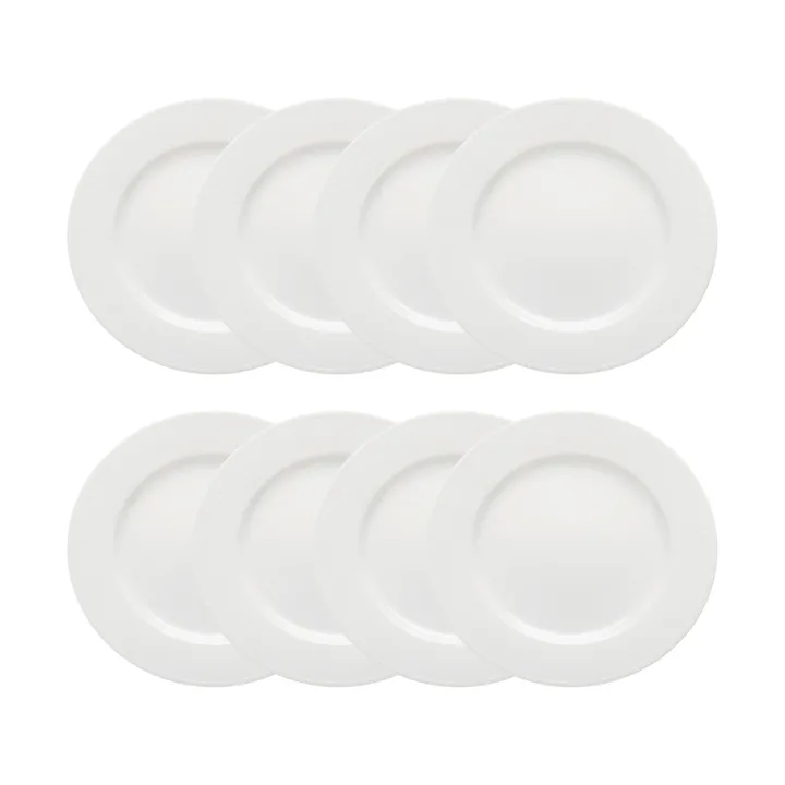 Swedish Grace assiett Ø17 cm 8-pack - Snö (vit) - Rörstrand