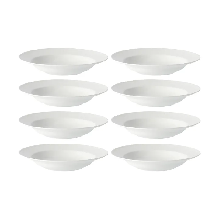 Swedish Grace djup tallrik Ø25 cm 8-pack - Snö (vit) - Rörstrand