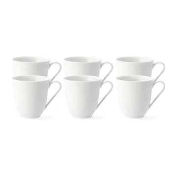 Swedish Grace mugg 30 cl, 6-pack snö (vit) - Rörstrand