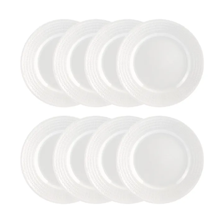 Swedish Grace tallrik Ø21 cm 8-pack - Snö (vit) - Rörstrand
