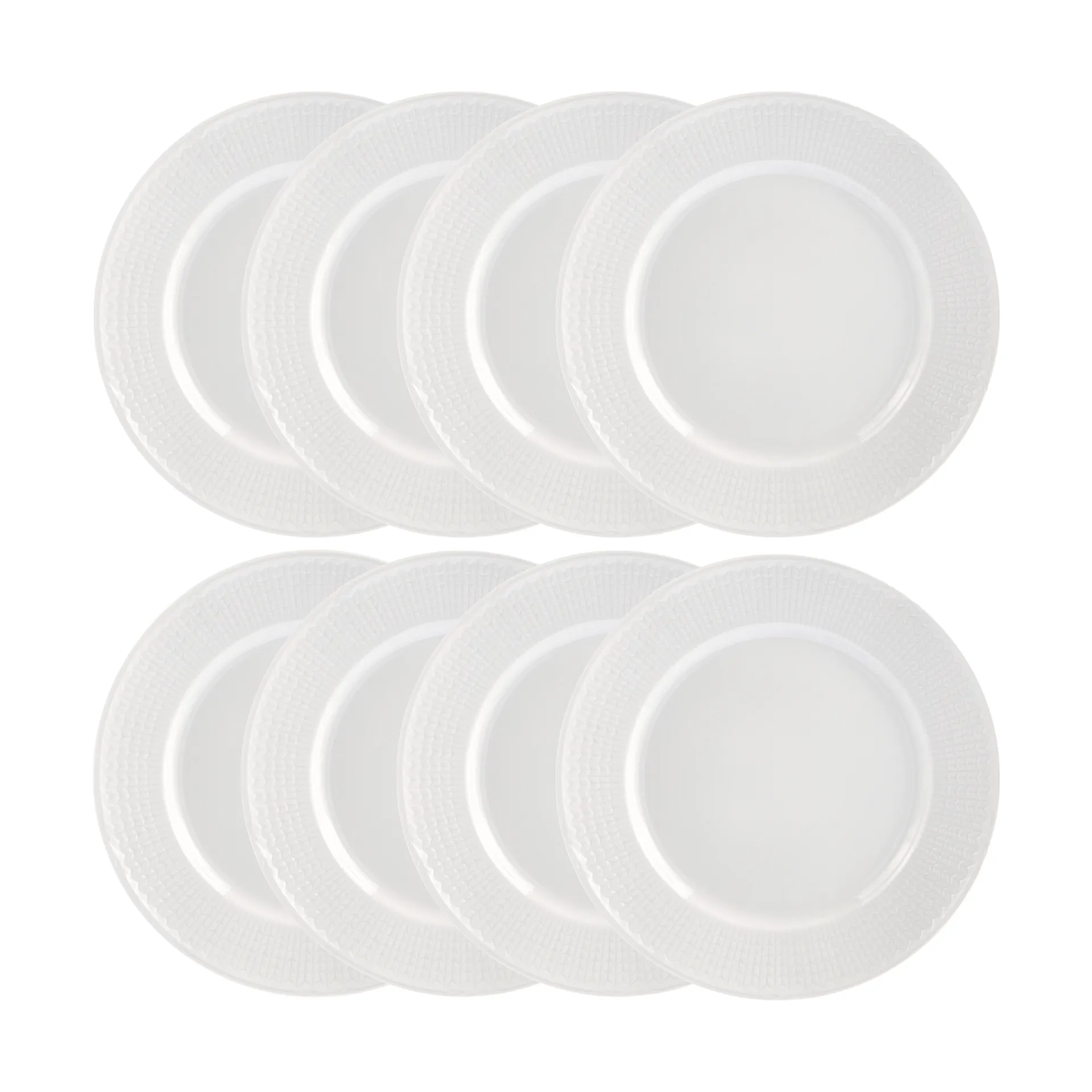 Swedish Grace tallrik Ø27 cm 8-pack - Snö (vit) Rörstrand