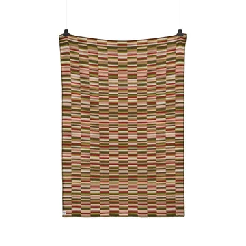 Ida filt 135x200 cm - Olive burgundy - Røros Tweed