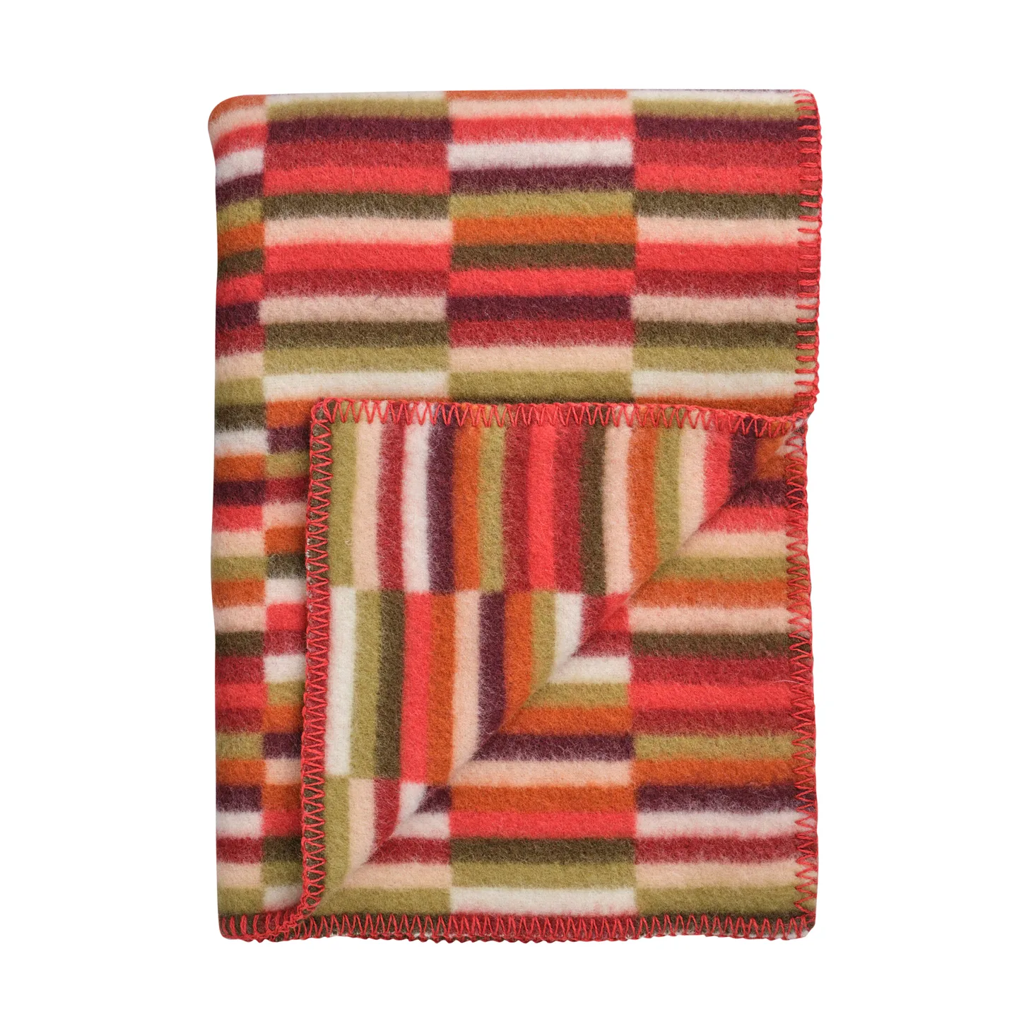 Ida filt 135x200 cm, Red shades Røros Tweed
