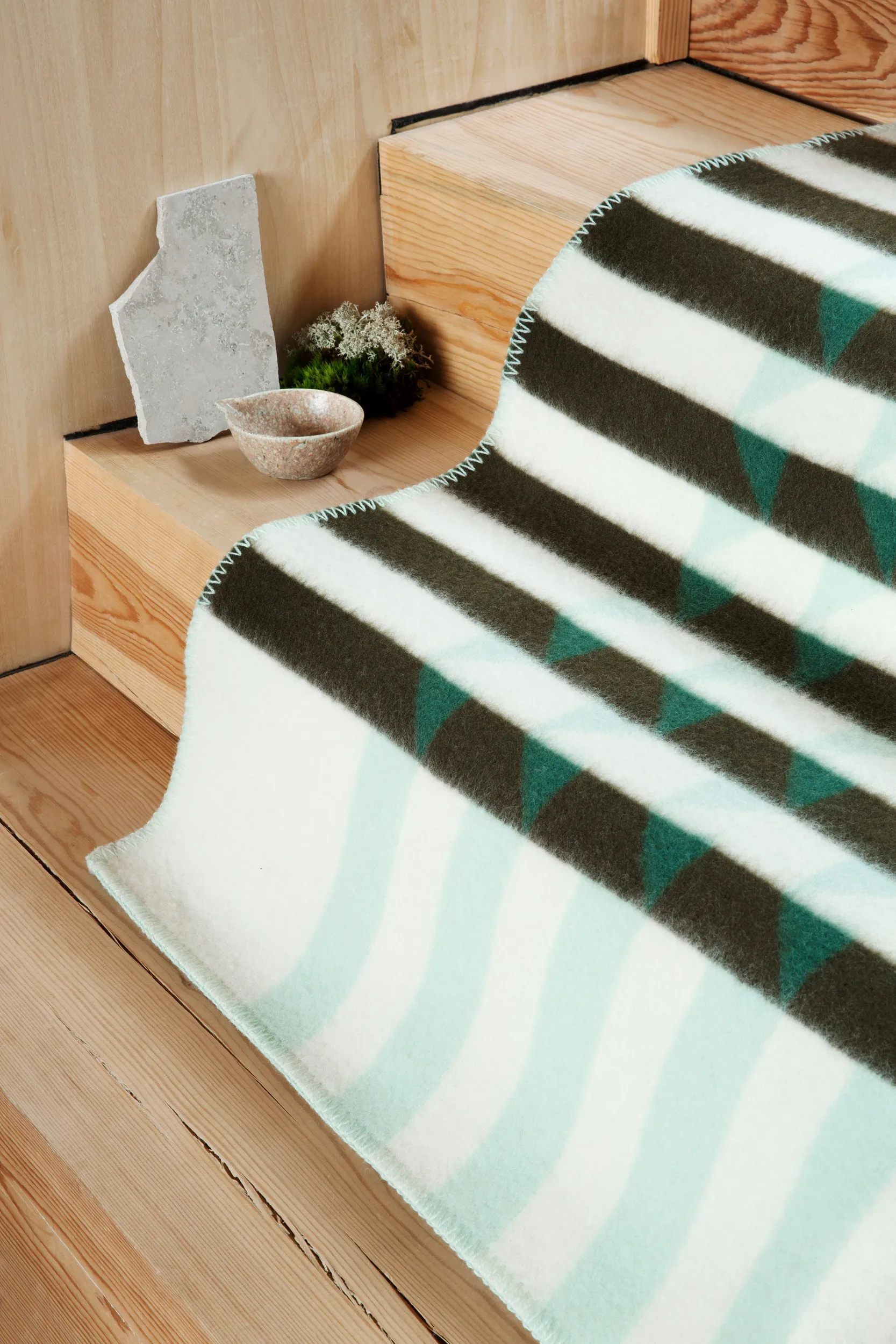 Kvam filt 135x200 cm, Green Røros Tweed