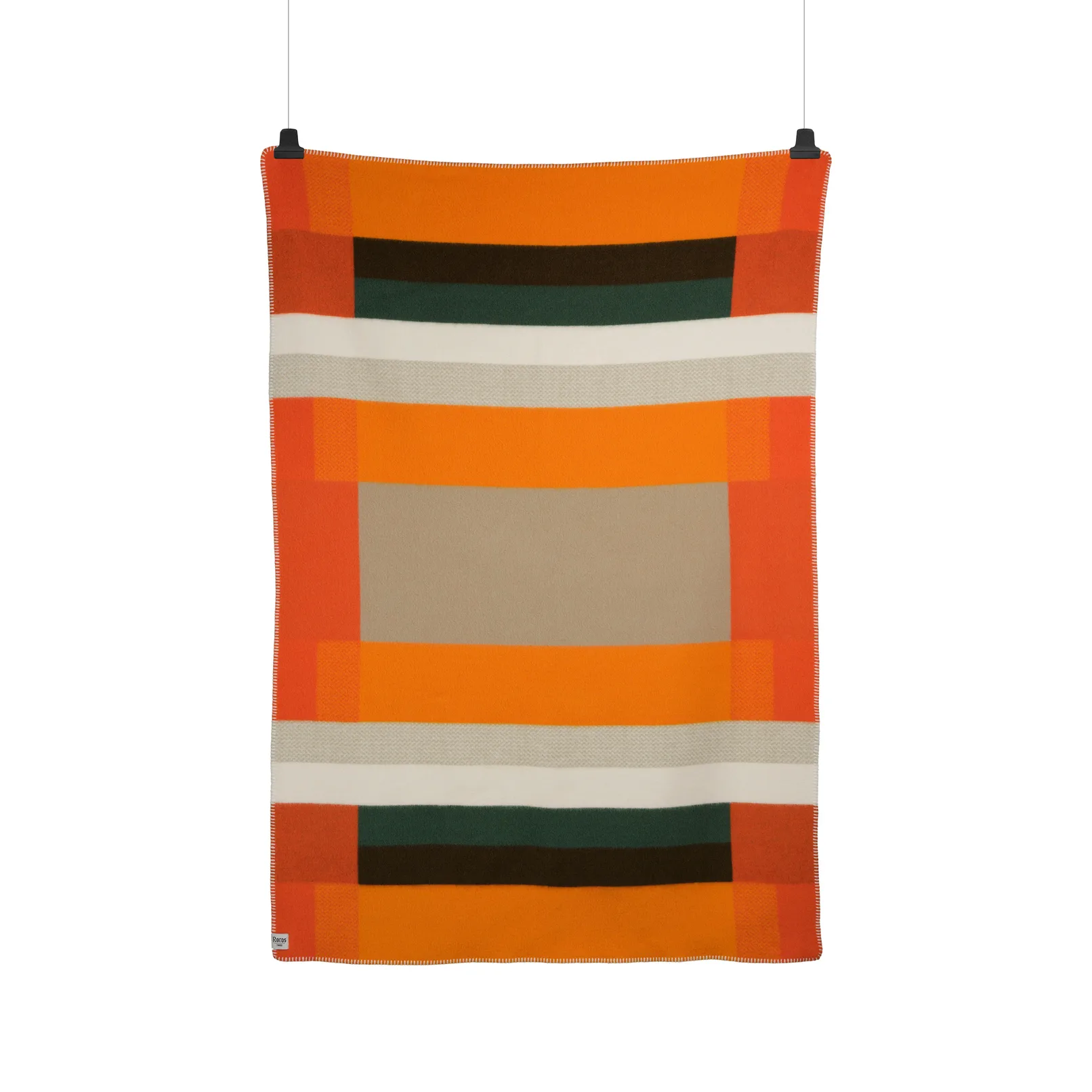 Mikkel filt 135x200 cm, Orange Røros Tweed