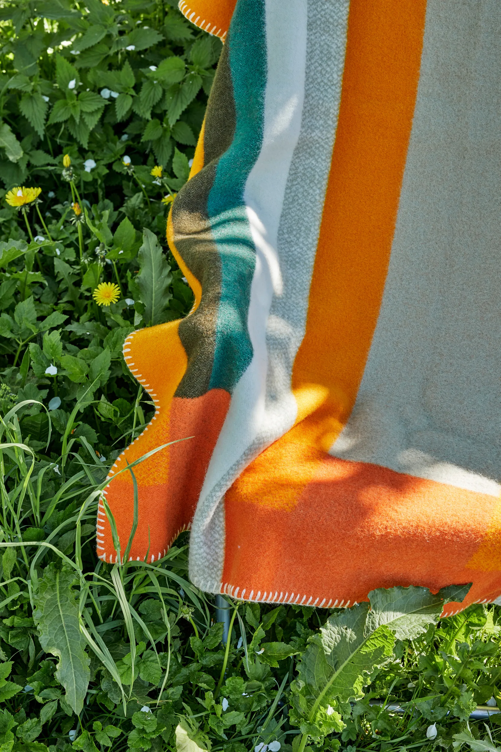 Mikkel filt 135x200 cm, Orange Røros Tweed
