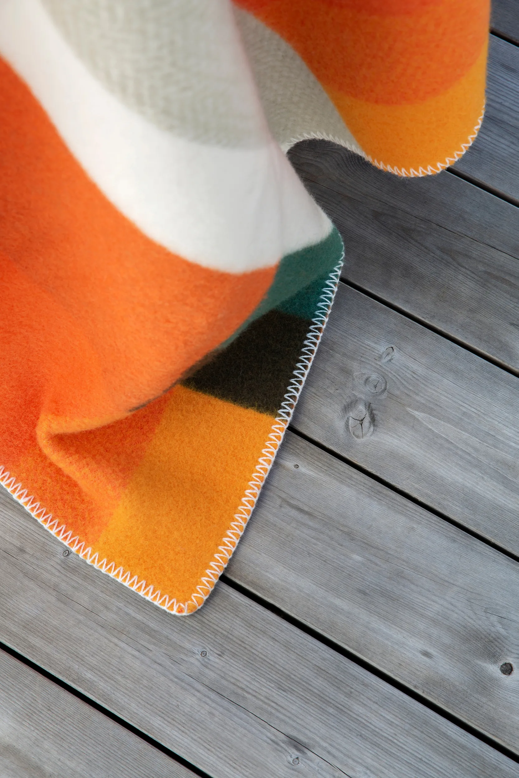 Mikkel filt 135x200 cm, Orange Røros Tweed