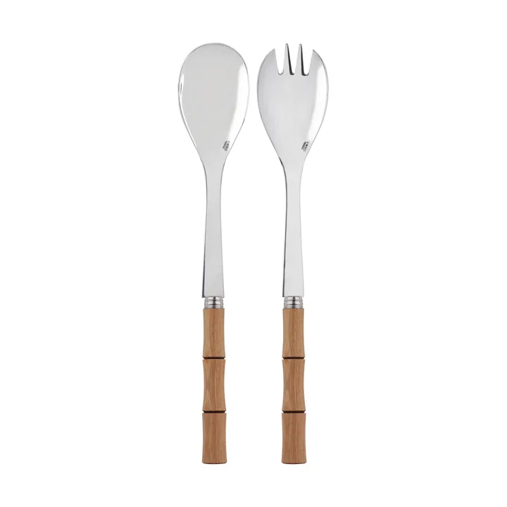 Bamboo shape salladsbestick 2 delar - Light wood laminated - SABRE Paris