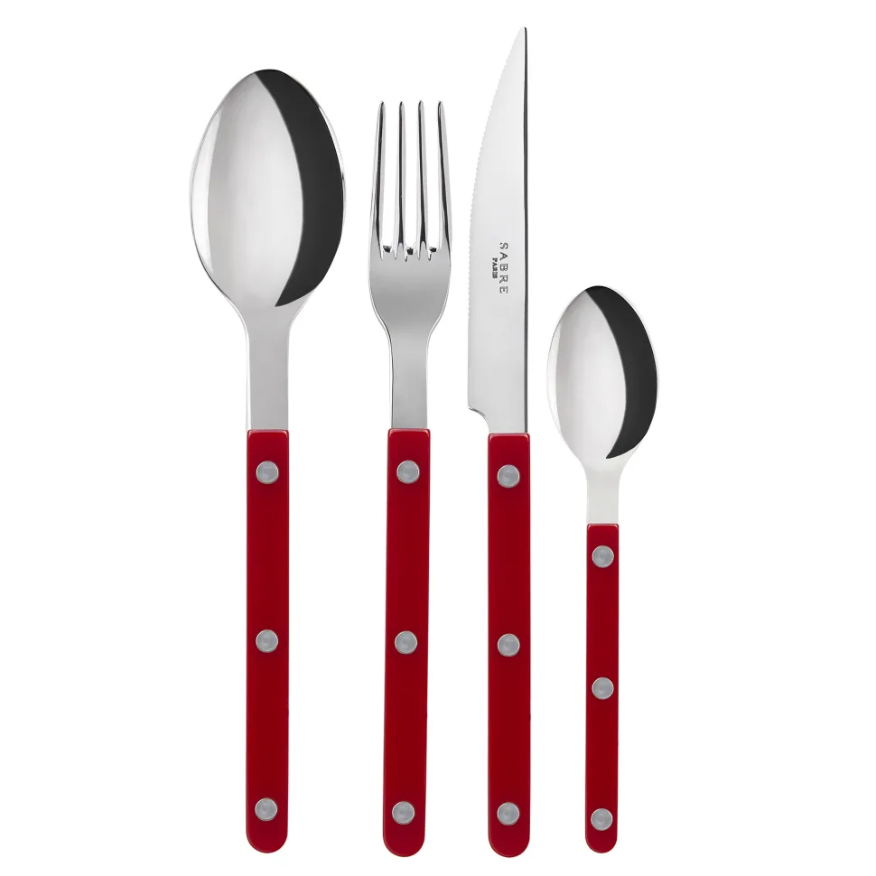 Bistrot bestick shiny 24 delar, Burgundy SABRE Paris