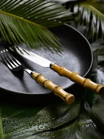 Panda matgaffel - Rostfritt stål-bambu - SABRE Paris