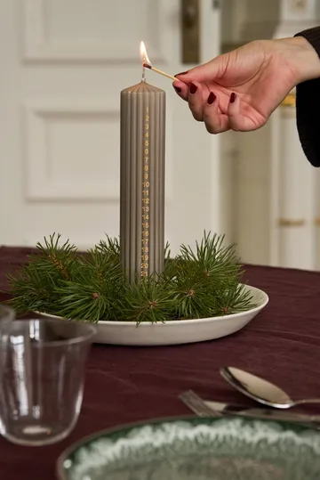 Awaiting Kalenderljus - Linen, 25 cm - Scandi Essentials