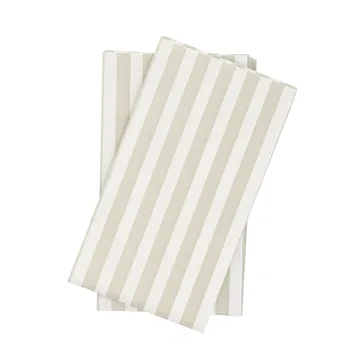 Bold Stripe pappersservett - Vit-beige, 15‑pack, 33×40 cm - Scandi Essentials
