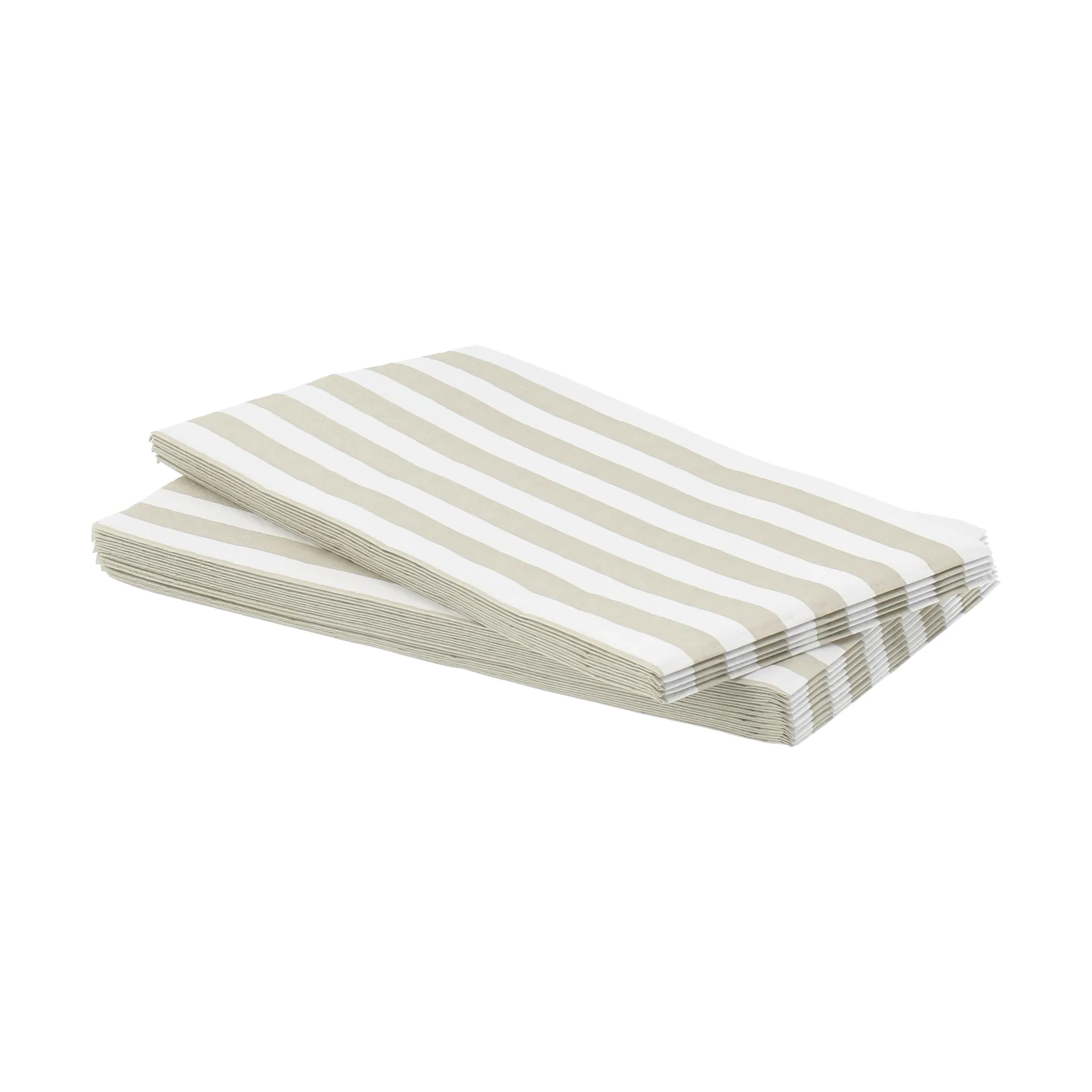 Bold Stripe pappersservett, Vit-beige, 15‑pack, 33×40 cm Scandi Essentials