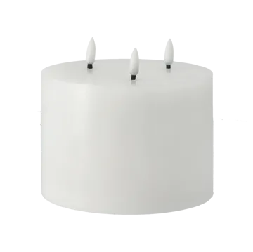Bright Melt blockljus LED 3 vekar 13 cm - Vit - Scandi Essentials