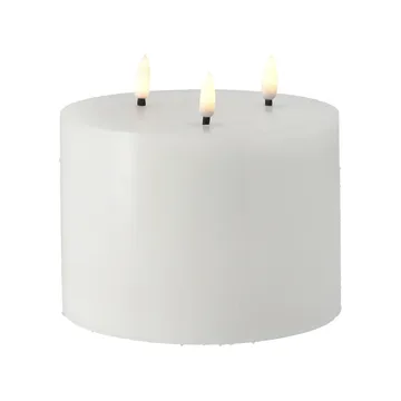 Bright Melt blockljus LED 3 vekar 13 cm - Vit - Scandi Essentials