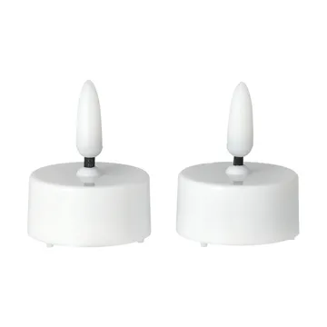 Bright värmeljus LED Ø3,8 cm 2-pack - White - Scandi Essentials
