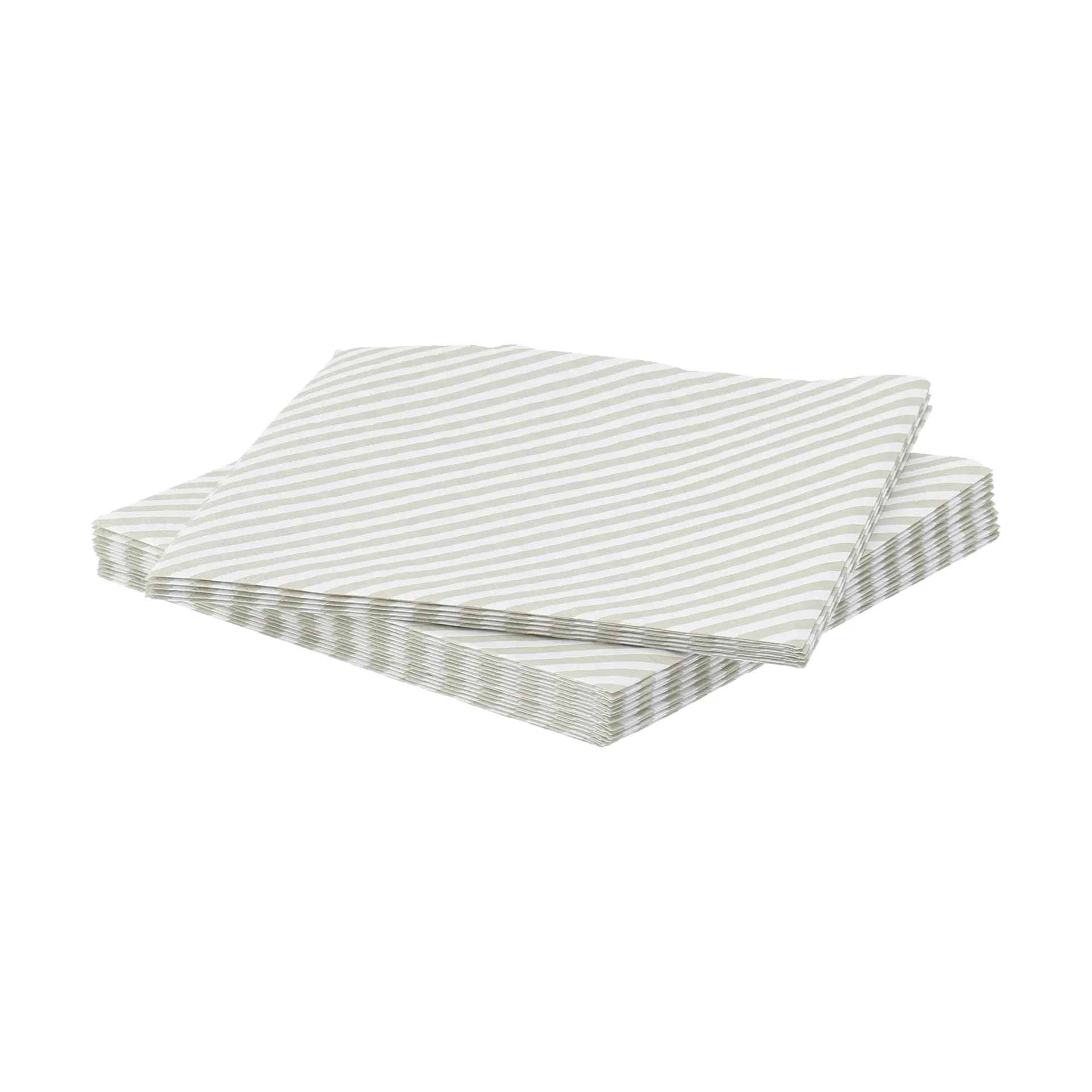 Fine stripe pappersservett, Vit-beige, 20‑pack, 33×33 cm Scandi Essentials